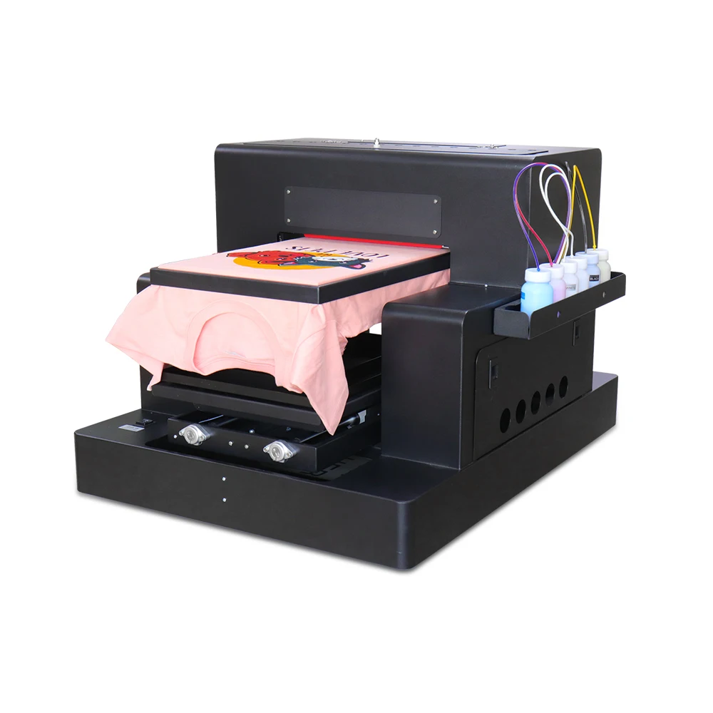 Automatic A3 DTG Printer Flatbed T-Shirt Printing Machine with Textile Ink for Canvas Bag Shoe Hoodie Direct to Garment Printers