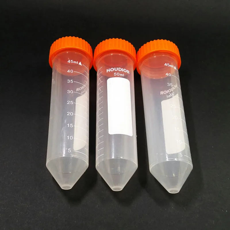 50ml 50Pcs/Lot Microcentrifuge Centrifuge Tubes With V-shape Screw Cap Plastic Centrifuge Tube Test Sample Vials