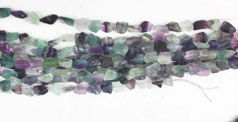 Natural Fluorite Irregular Stone Beads For Jewelry Making DIY Bracelet Necklace Material about 13X18mm Strand 15.5''