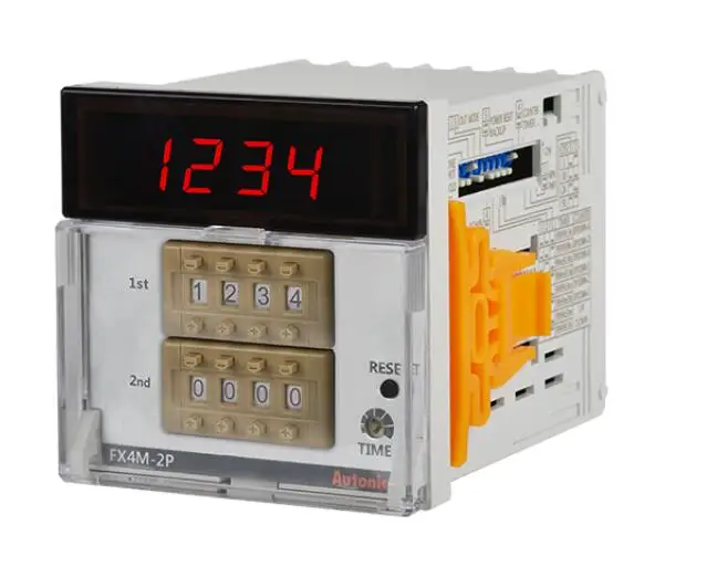 

FX4M-2P4 Counter & Timer, W72xH72mm, 4-Digit, LED, 2 Presets, 2 Relay & 2 NPN Outputs, 100-240 VAC 50/60Hz