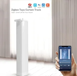 Zigbee Motor Curtain Track, Tuya Smart Status Timing APP, Remote Control for Alexa, Google Home