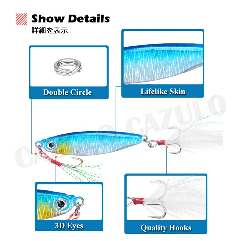싱킹 금속 지그 낚시 액세서리 루어 Isca 인공베이스 무게 7-30g Baits Pesca Accesorios 3 월 홀로그램 잉어 Leurre