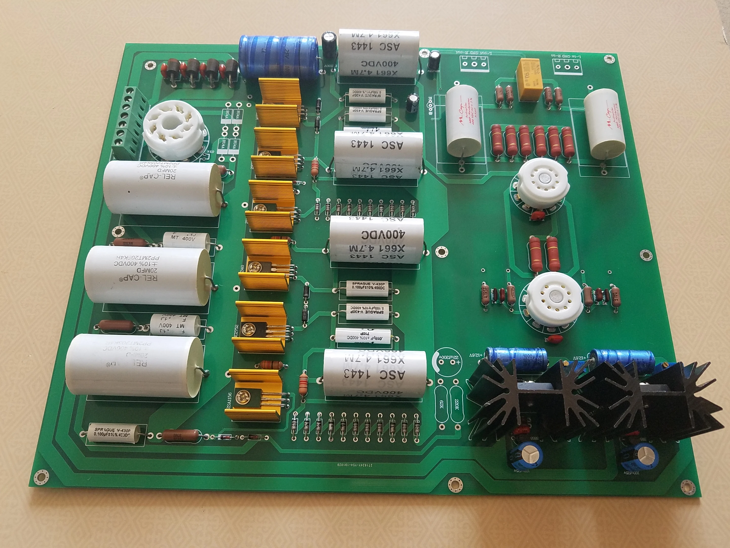 Latest  Reference Conrad-Johnson PV12 circuit  Finished board  6Z4,6X4,6X5  tube preamplifier board  SIZE:270*230 MM