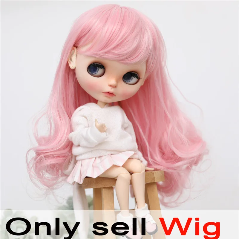 9-10 inch Blyth Qbaby Amydoll Wig Short Orange Curly Hair