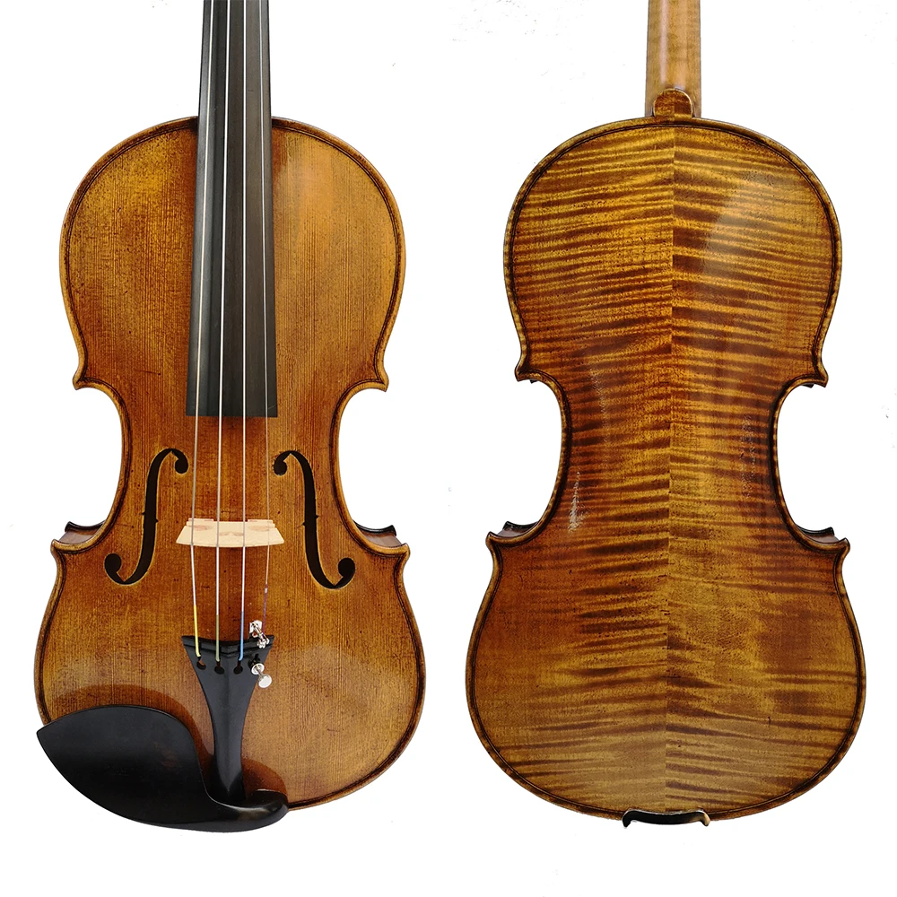 Free Shipping Copy Stradivarius 1715 100% Handmade Oil Varnish Violin + Carbon Fiber Bow Foam Case violon shoulder rest strings