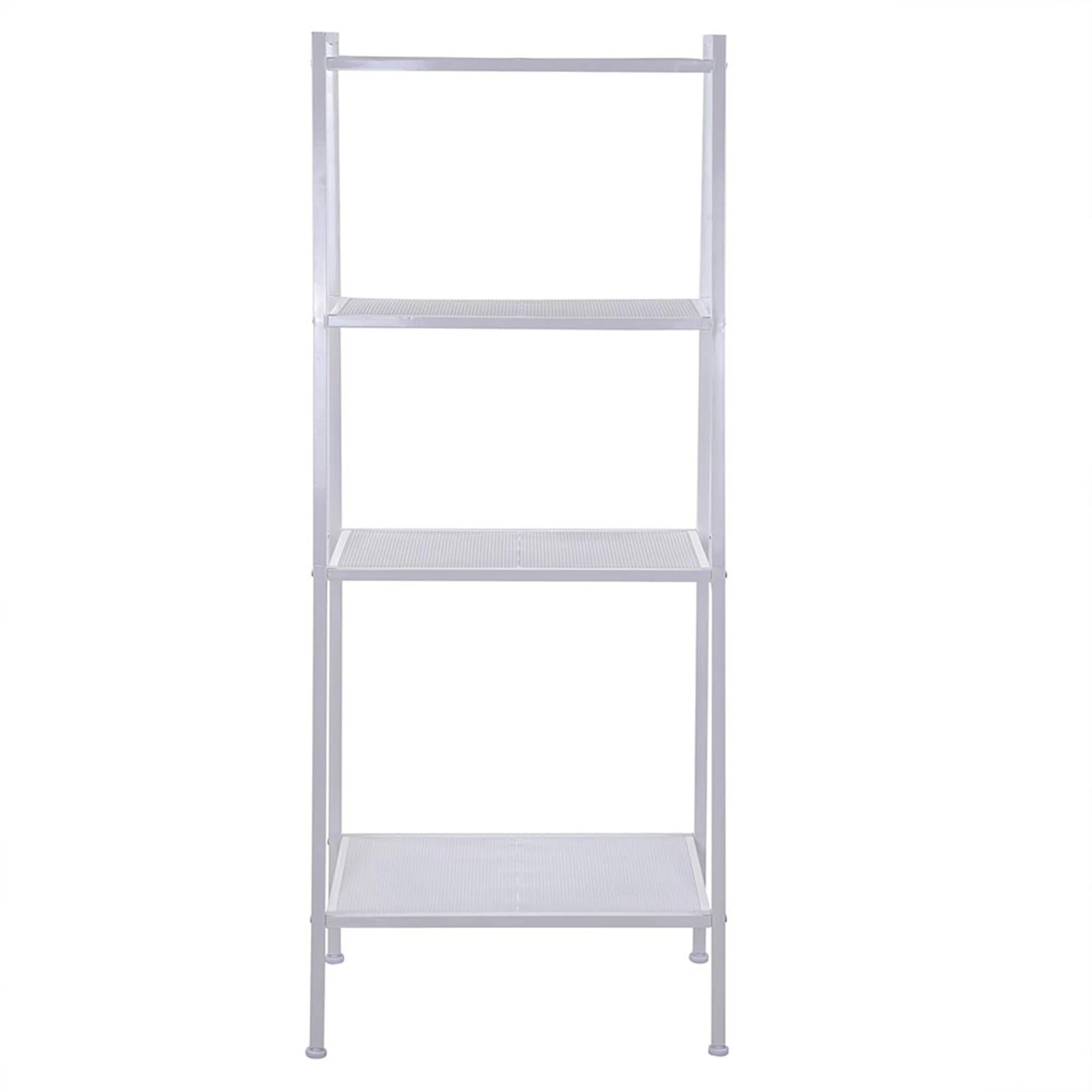 US Warehouse Bookshelf Widen 4 Tiers Bookshelf Ivory White for Living Room Standing Unit Shelf Bedroom Office