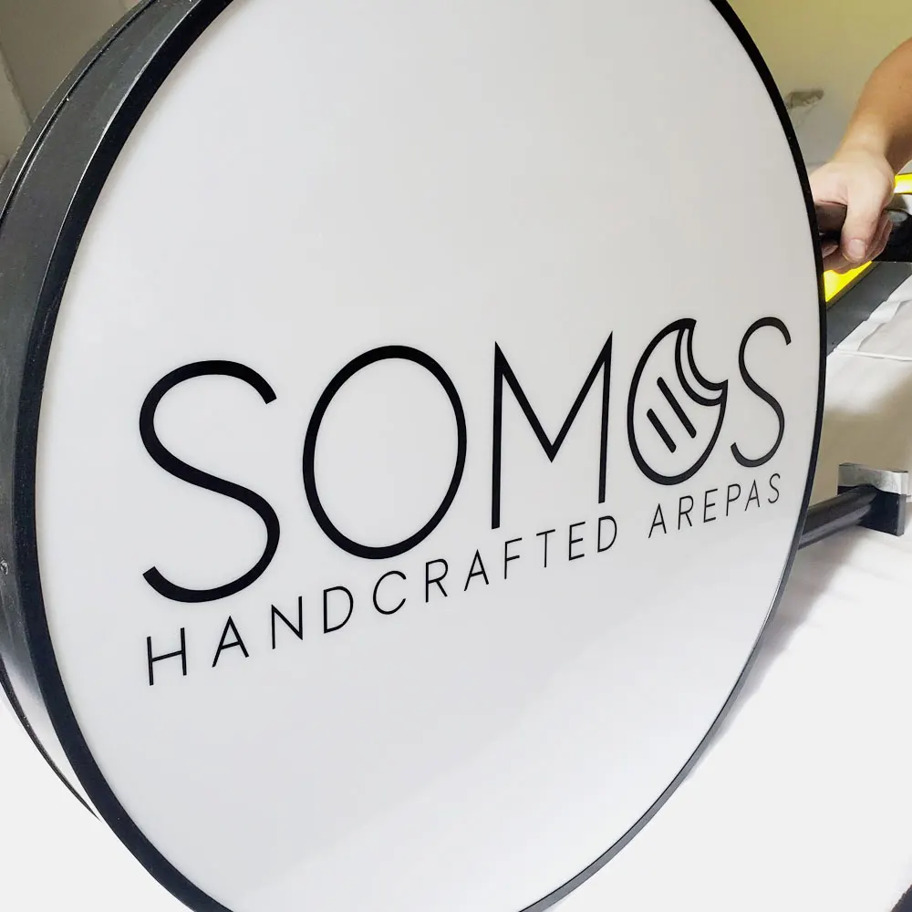 Advertising outdoor waterproof double side illuminated wall-mounted light box LED café salon durable