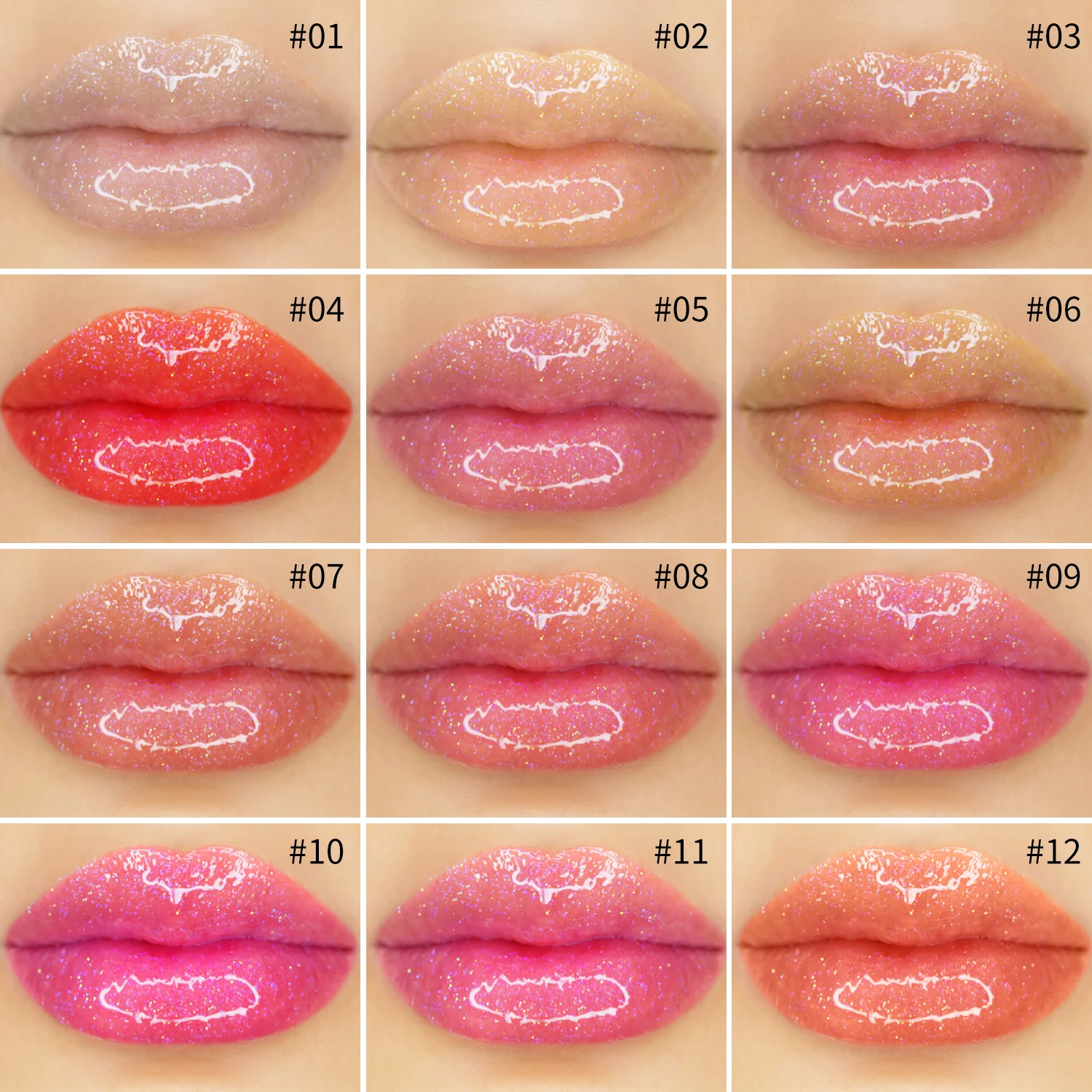 NO Logo Lip Gloss 20 Colors Long Lasting Glitter Shiny Liquid Lipstick