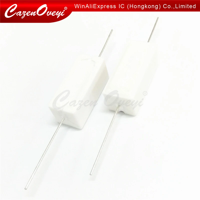 10pcs/lot 10W Cement resistance resistor 1 2 5 8 10 15 20 25 100 ohm 1R 2R 5R 8R 10R 15R 20R 25R 100R 1k 2k 10k