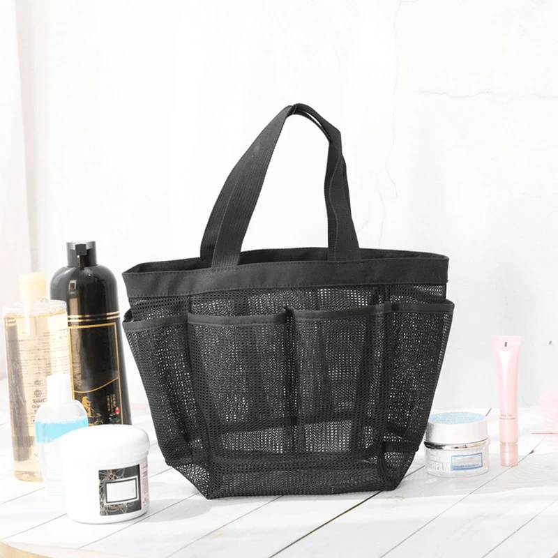 Mesh Shower Caddy Portable for College Dorm Large Bathroom Tote Bag Durable with 8 Pockets xobw