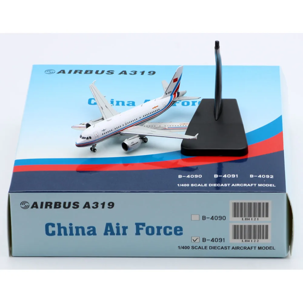 

1:400 Alloy Collectible Plane Gift JC Wings LH4122 China Air Force Airbus A319 Diecast Aircraft Jet Model B-4091 With Stand