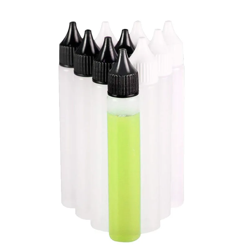 22pcs 30ml Plastic Needle Bottle With Wide Neck Pen Style Dropper Vial For E Liquid Empty Jar