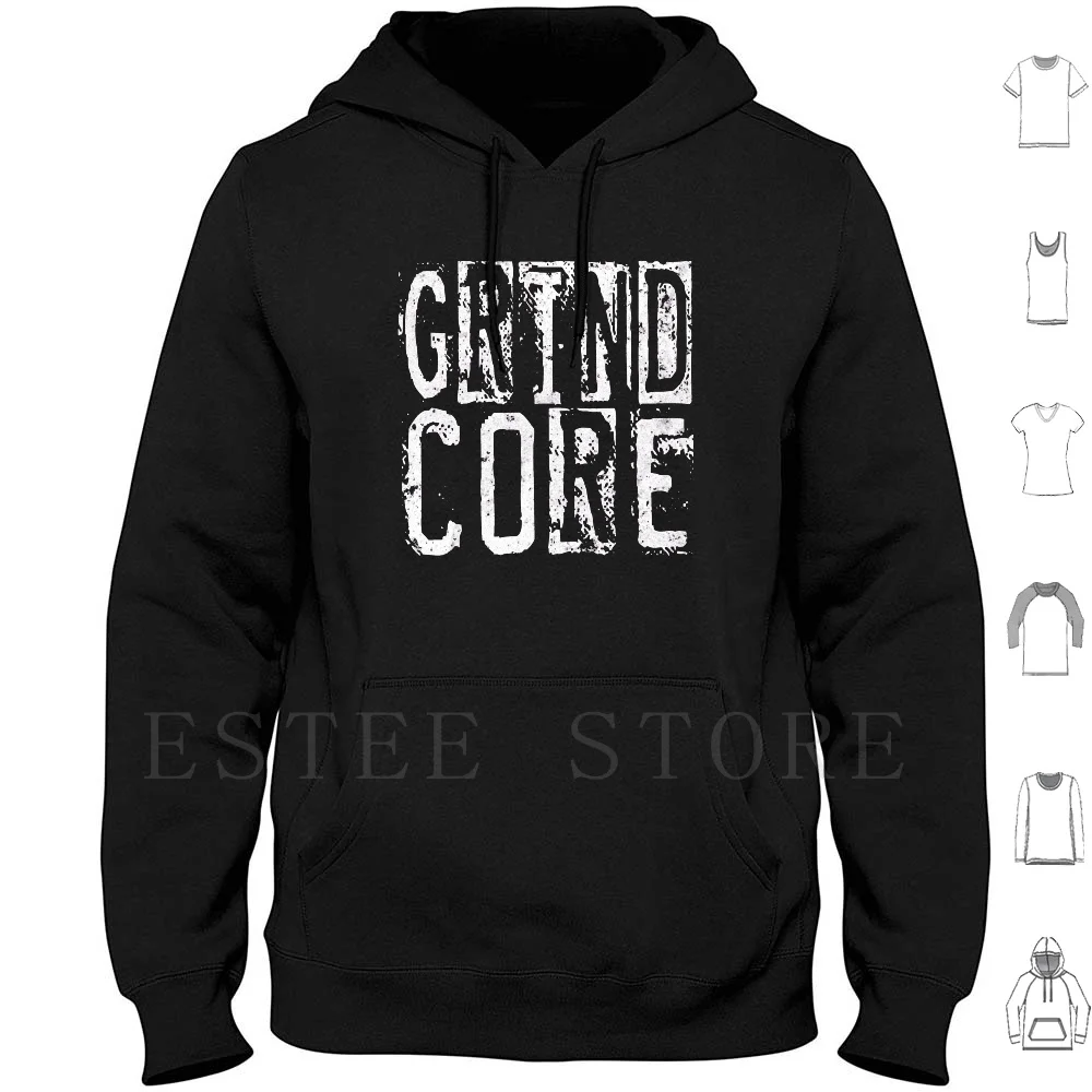 Grindcore Extreme Music Hoodies Long Sleeve Grindcore Extreme Extreme Music Music Moshpit Double Bass Crash