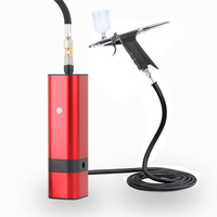 Wholesale New Version Portable Airbrush Compressor 0.3MM Nozzle Big Capacity Ink Cup Trigger Spary Gun Pocket Pneumatic Tool