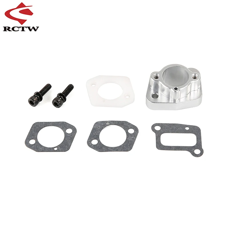 Kit de peças de tubo de admissão de metal CNC 71cc acessórios de motor para 1/5 HPI ROFUN ROVAN KM BAJA LOSI 5IVE-T FG DDT RCMK FID RACING PARTS