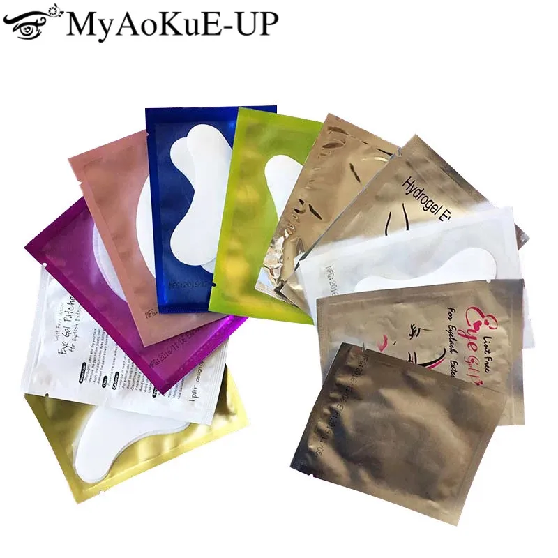 Makeup Tool 100pairs Eyelash Extension Paper Patches Grafted Eye Stickers 11 Color Eyelash Under Eye Pads Eye Gel Paper Patches