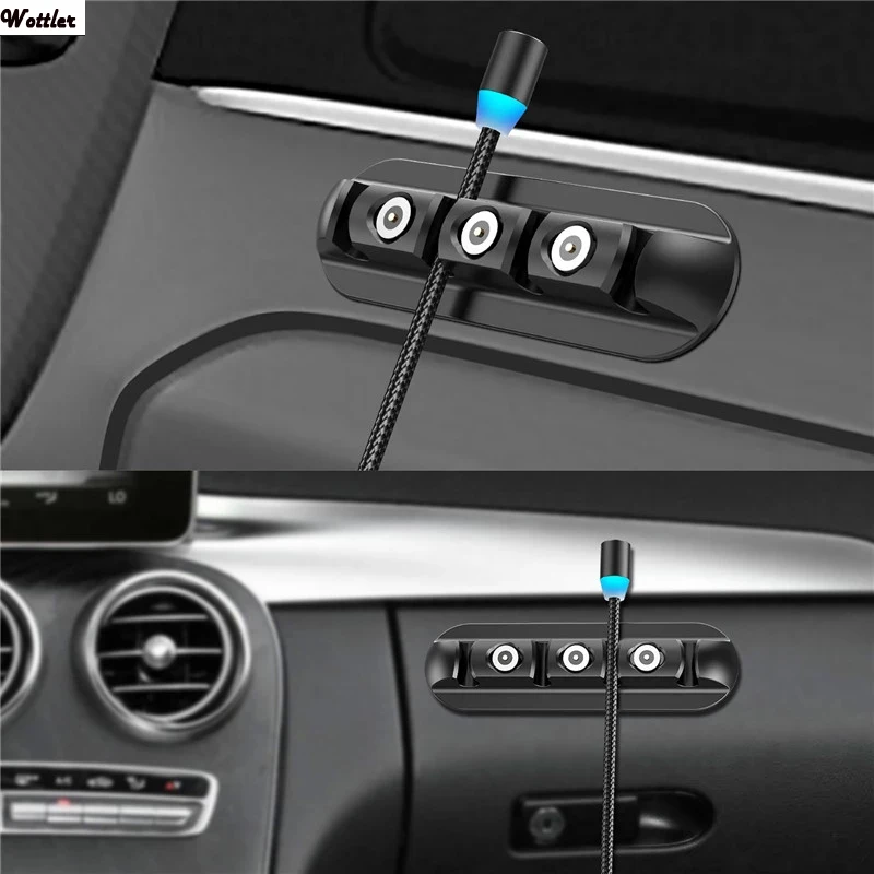 Cable Organizer Silicone Winder Flexible Wire Management Clips Cable Holder for Mouse Headphone Magnetic Charging Cable Plug Box