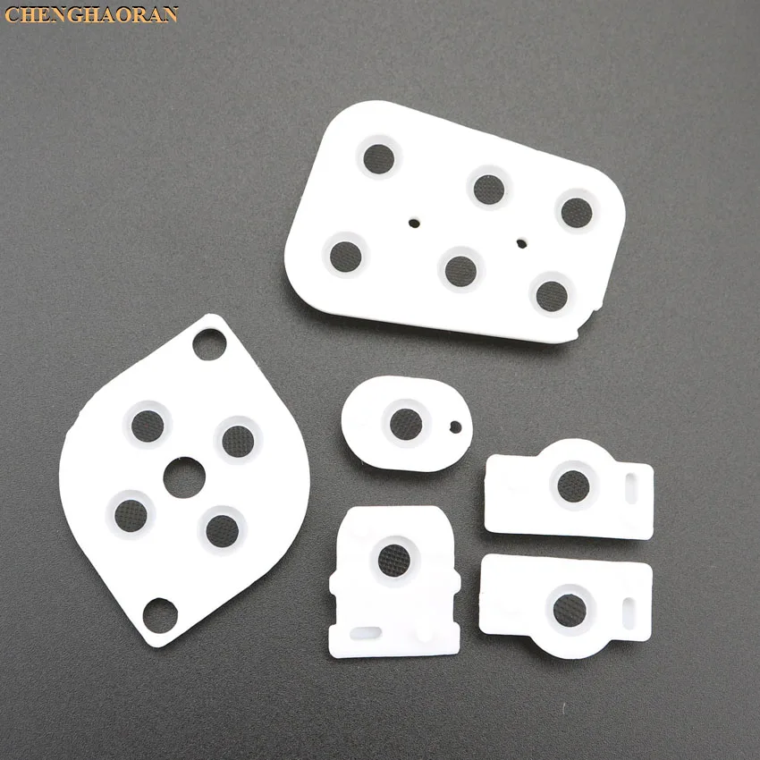 ChengHaoRan 50sets Replacement Rubber Repair Parts for N64 Controller Joy Pad N 64 Conductive button Silicon Pad High Quality
