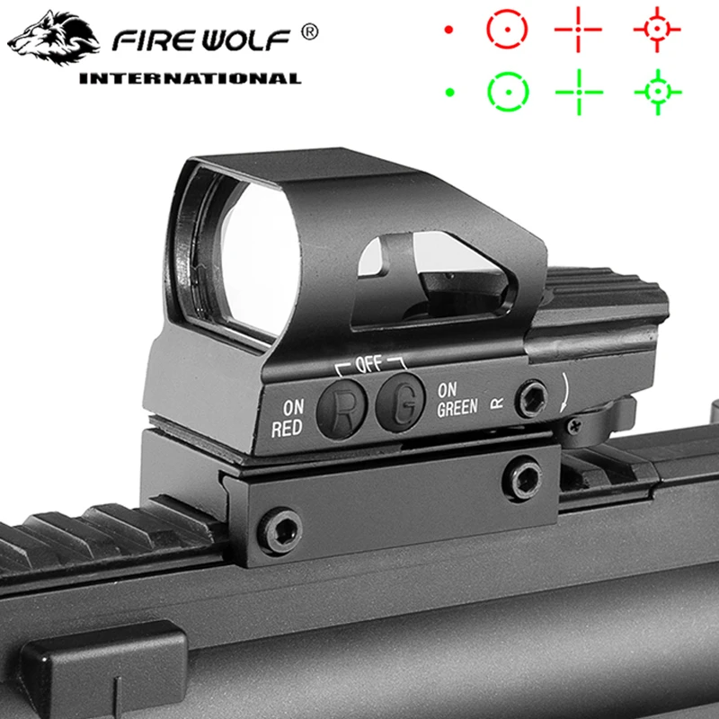 

Fire Wolf Hunting tactical Optical sight Reflex Red Dot Rifle Scope Holographic Airsoft pistol Spotting scope for rifle hunting