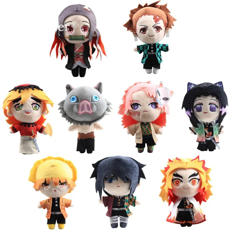 

9 Styles Toy Dolls Douma Figure Demon Slayer Kimetsu no Yaiba Rengoku Kyoujurou Tomioka Giyu Plush Toy 20-22 cm