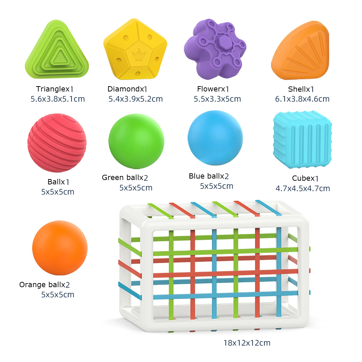 Jeu d'activités, cube trieur de couleurs, jouets sensoriels pour enfants de 2 à 4 ans, tri et empilage, hérisson Montessori