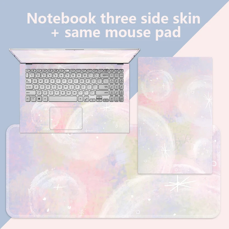 Simple Cover  Laptop Sticker Waterproof Notebook Skin for HP / Lenovo / Acer / ASUS With 90 Mouse Pad Large Game  Table Mat