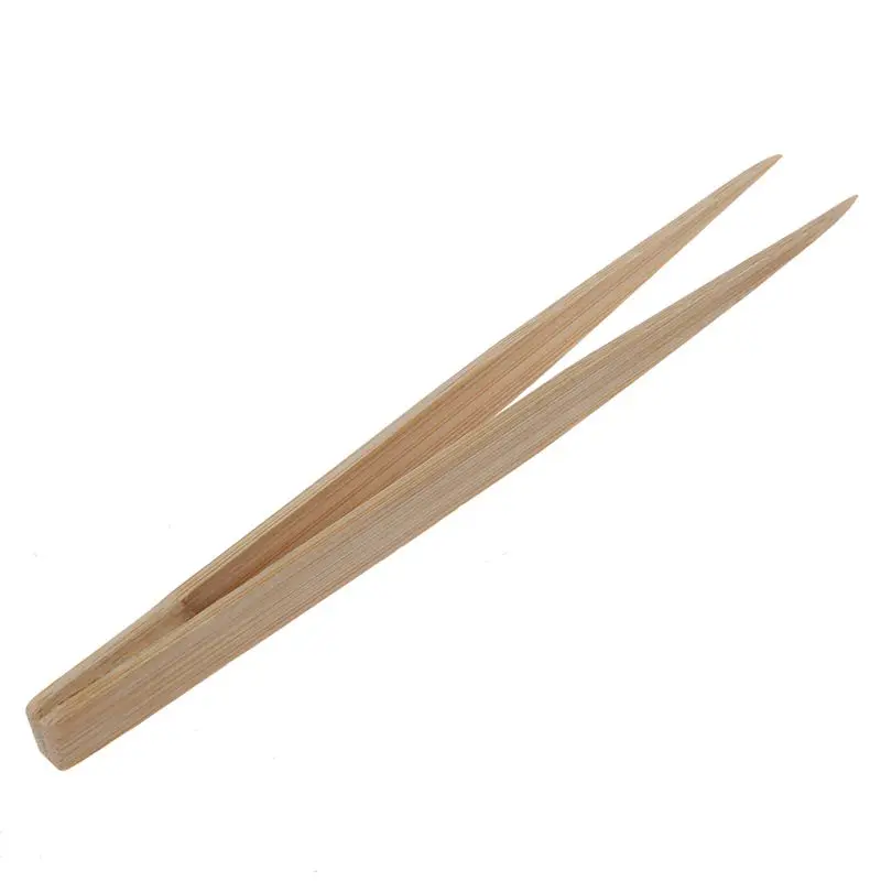 Pointy Tip Bamboo Straight Tweezer Tea Tong Handy Tool