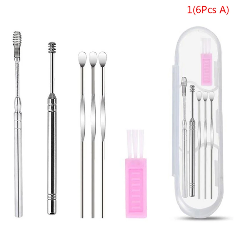 

1Set Stainless Steel Earpick Ear Cleaner Spoon Ear Wax Removal Kit Ear Wax Remover Ear Wax Removal Tool Ear Care Cleaning Tool