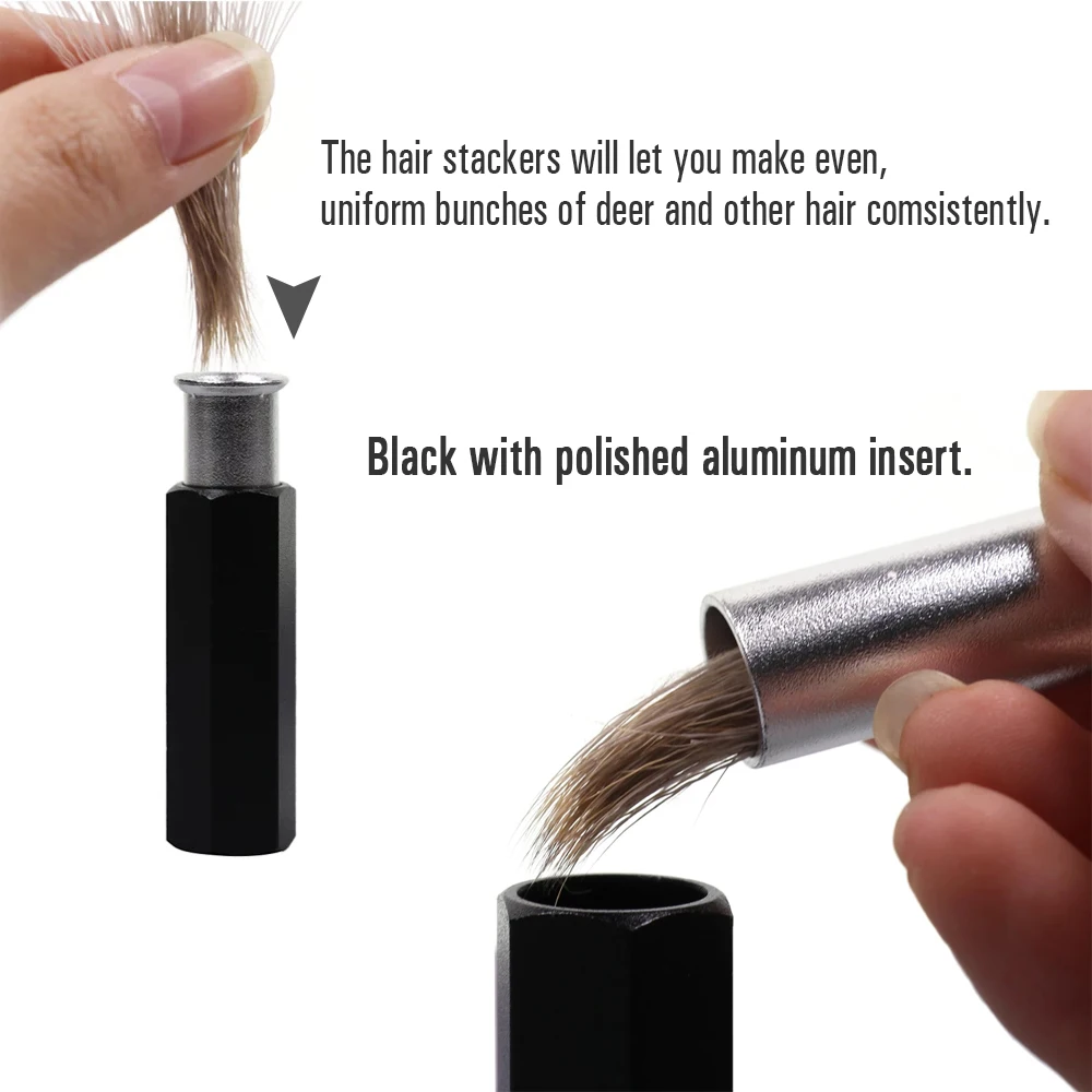ICERIO Apilador de pelo hexagonal en aluminio negro para moscas - imagen 3