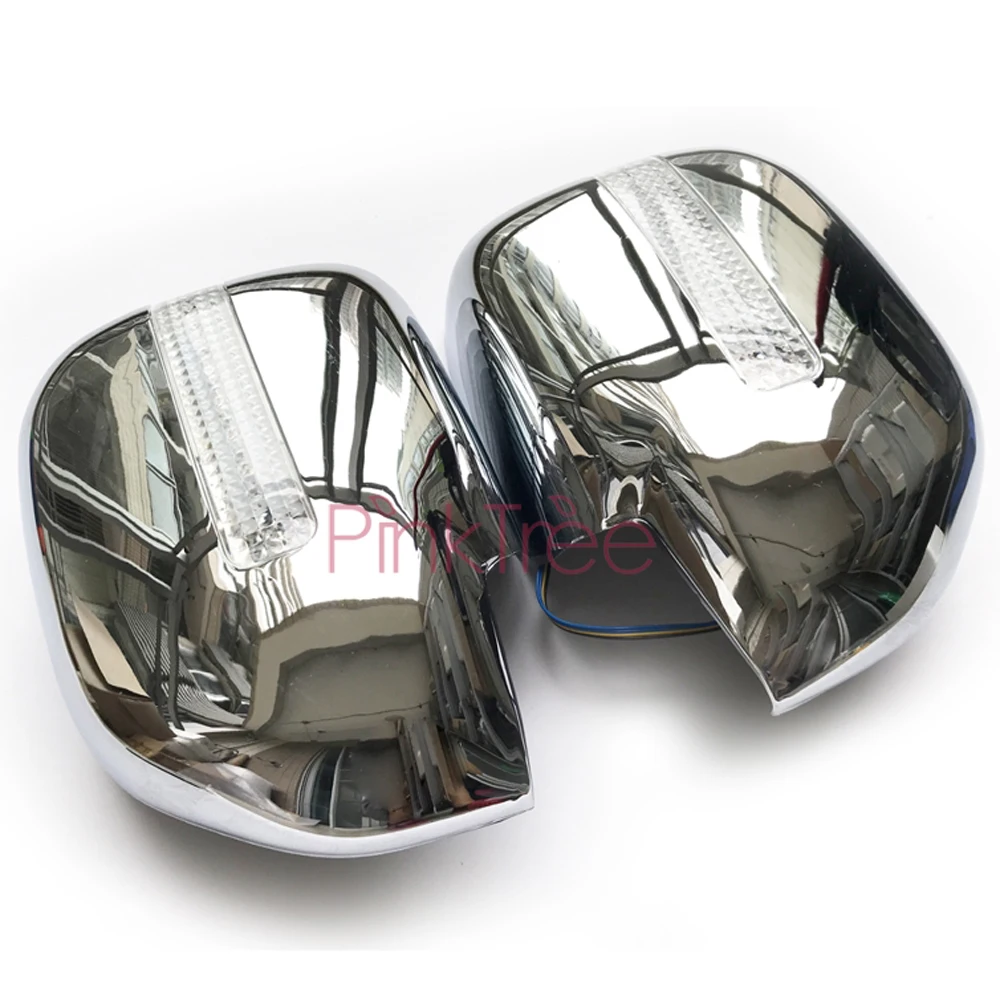 1998-2007 Accessory For Toyota Land Cruiser 100 LC100 For Lexus LX470 Chrome Side Wing Mirror Cover With LED Lamp Tuning