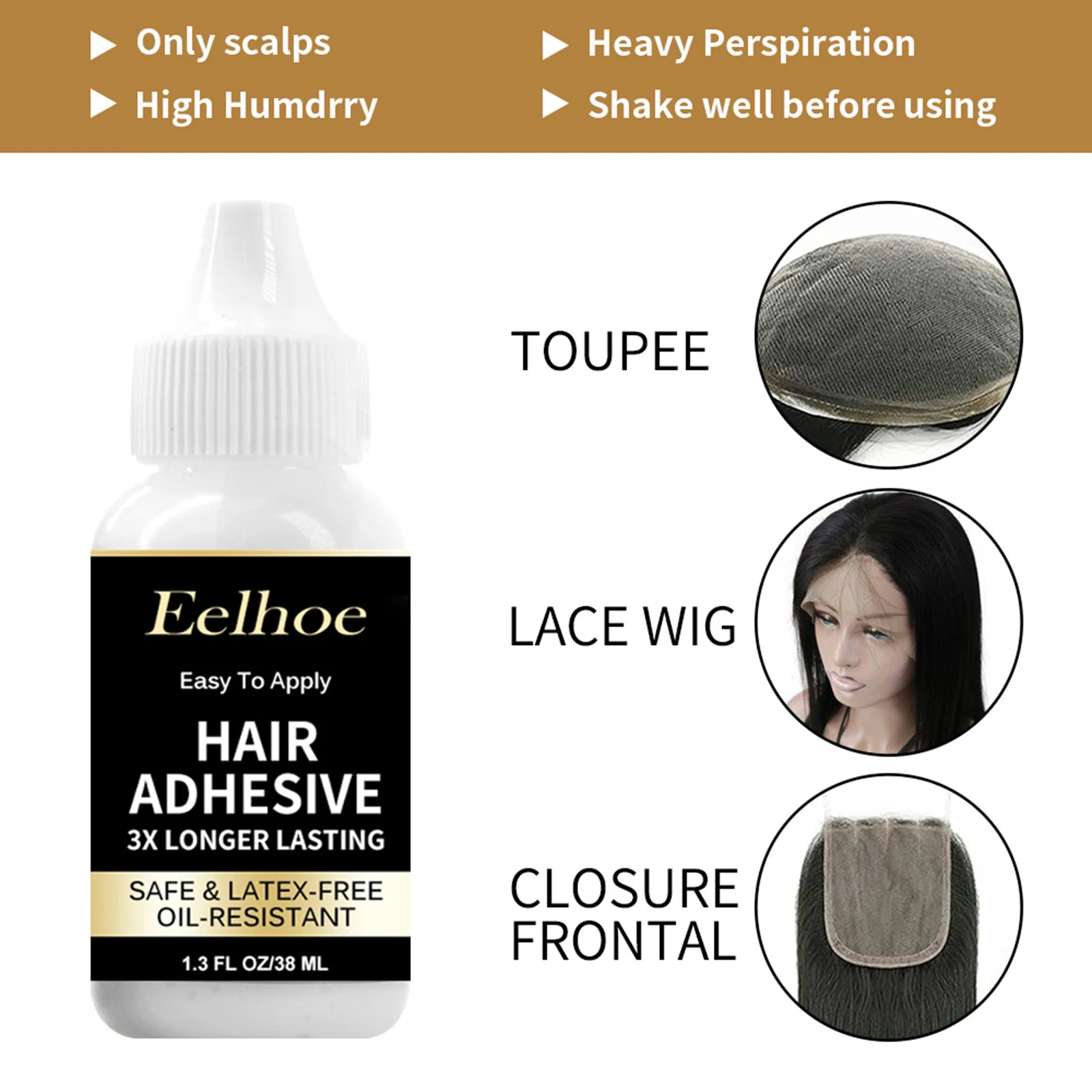 38ml Lace Front Wig Glue Replacement Adhesive Skin Invisible Liquid Glue lace wig glue waterproof bonding glue invisible