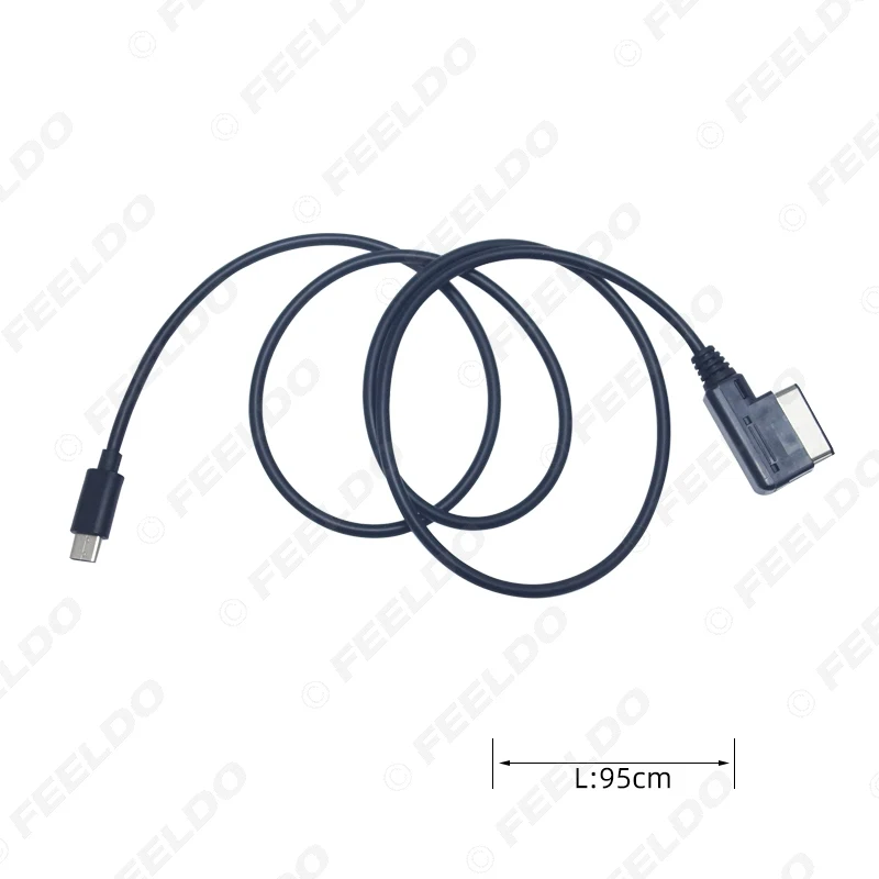 FEELDO From MDI/AMI Interface To Type-C Connector Power Charge Cable Only  Use For Audi/Volkswagen Car Charger Wire Cable