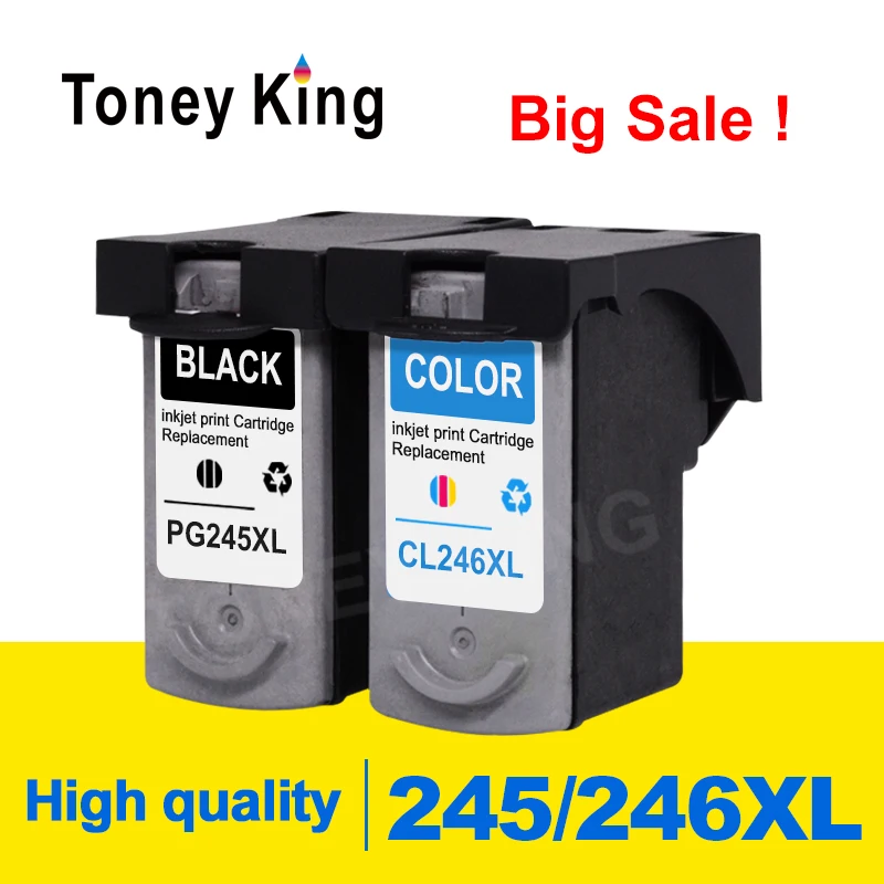 Toney King Compatible PG245 CL246 PG-245 CL-246 Ink Cartridges For Canon MG2420 MG2924 MG2920 MG2520 MG2420 ip2800 MG2520