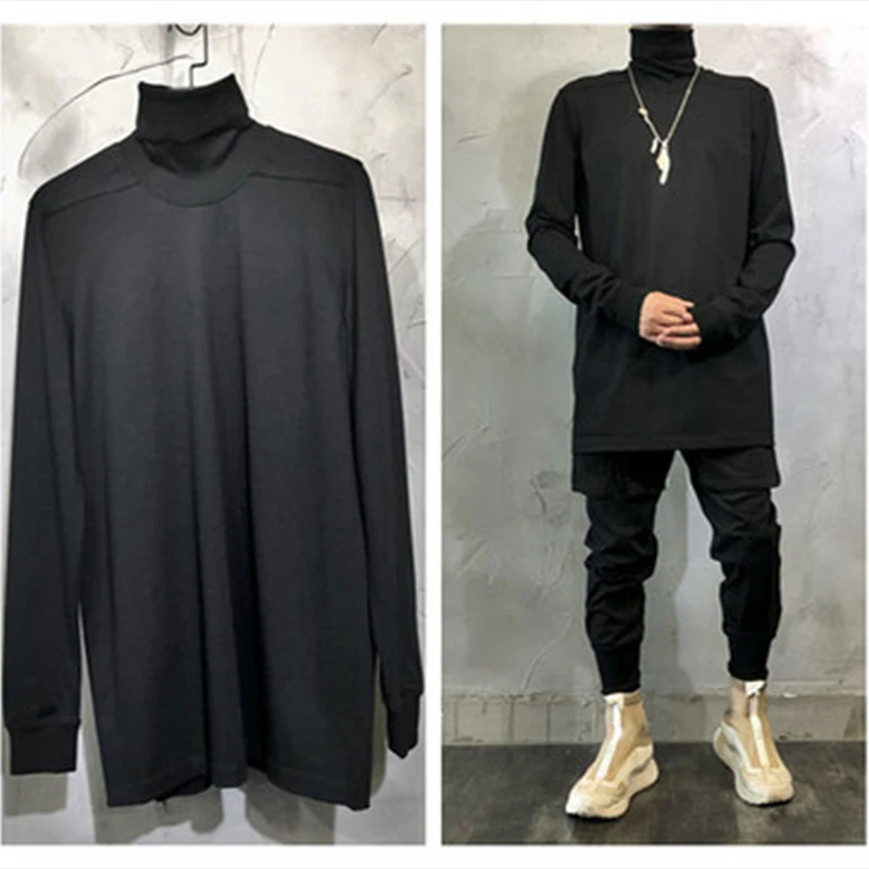 Autumn and winter style individual t-shirt high-necked RO dark dark fashion, men's underwear with long-sleeved t-shirt undershir