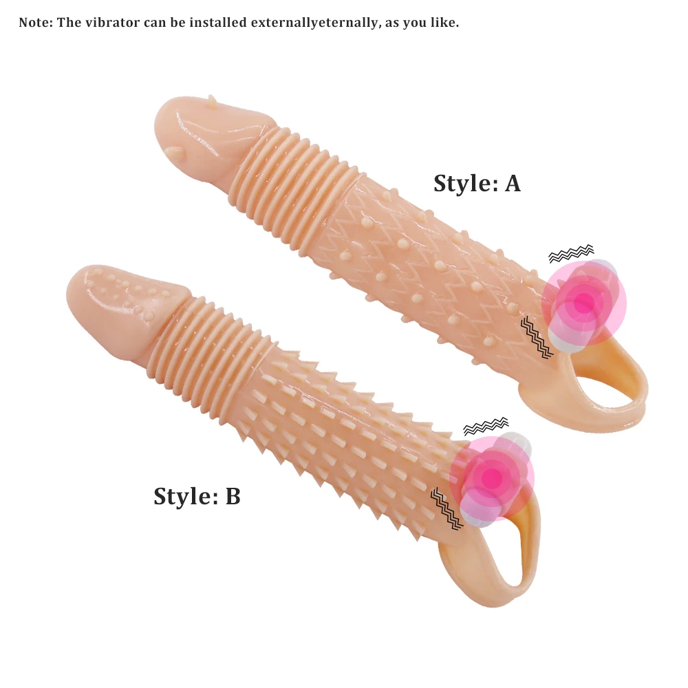 EXVOID Penis Extender Enlarger Penis Vibrator Ring Sex Toys For Men Erection Silicone Clitoris Stimulate Cock Vibrating Ring