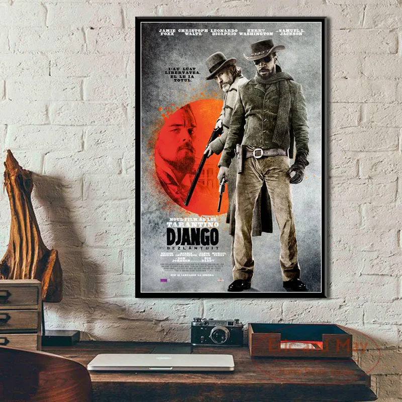 Canvas Painting Wall Decor Posters Django Unchained Quentin Tarantino Movie Series Vintage Art Kids Bedroom Home Decor Pictures