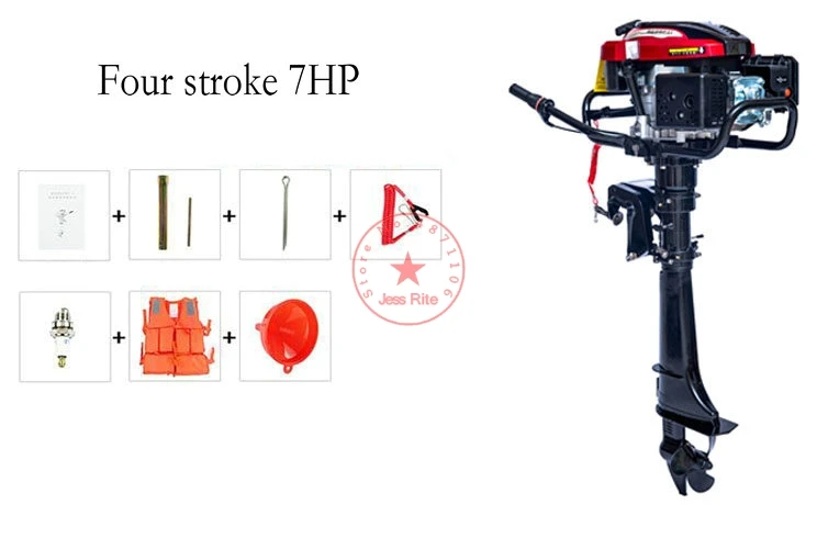 7HP four-stroke single-cylinder air-cooled petrol engine, outboard, suitable for inflatable boats,rubber boats,fishing boats