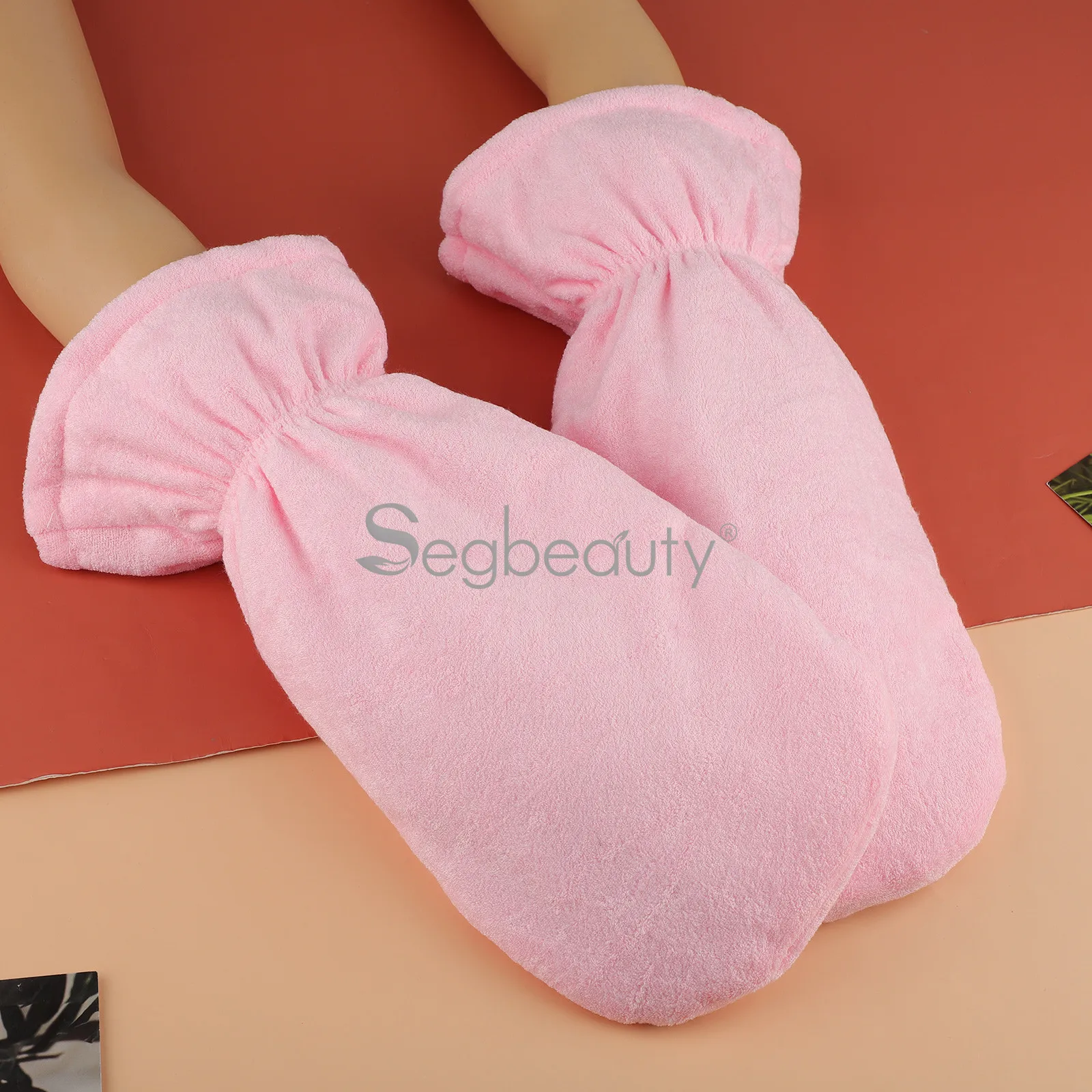 Segbeauty Larger Pink Paraffin Wax Gloves Heated SPA Mittens Foot Liners Hot Warmer Hand Therapy Thermal Treatment