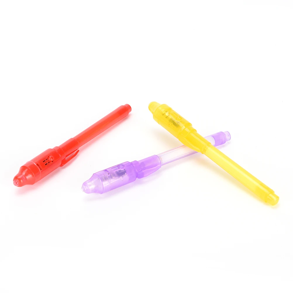2 In 1 Creative Magic Purple UV Black Light Combo Stationery School Office Drawing Invisible Ink Pen
