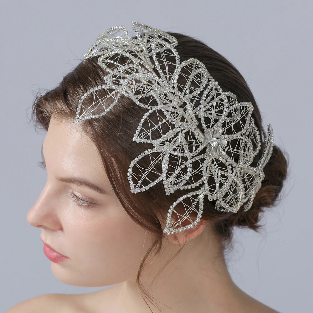 Sparkly Wedding Tiara Bruid Crown Bruids Haaraccessoires Crystal Hoofdtooi Rhinestone Hoofddeksels Bruids Haar Hoofdband Voor Vrouwen