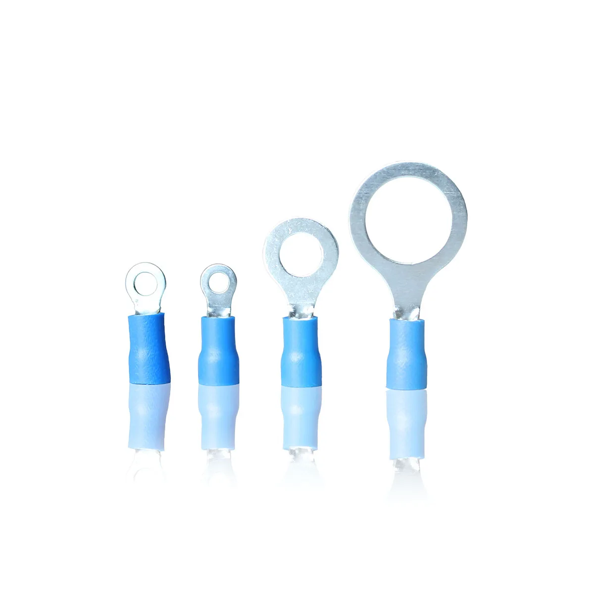 10/25/50/100 PCS RV2 1.5-2.5MM Insulated Blue Ring Terminals Wire Cable Electrical Crimp Connectors 16-14 AWG Kit M3/M4/M5/M6/M8