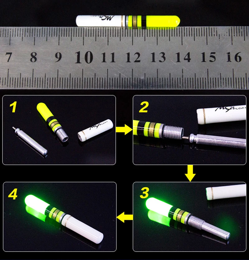 20pcs/lot Electric Light Stick CR322 Battery Fishing Float Accessory Green/Red LED Light Stick Night Fishing Tackle  B635 image 5