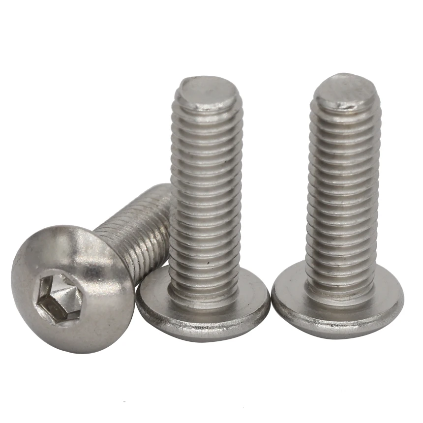 

10pcs 1/4-20 BSW Thread 3/4" 3/4 Inch Length 304 Stainless Steel Round Head Unified Hex Hexagon Socket Screw