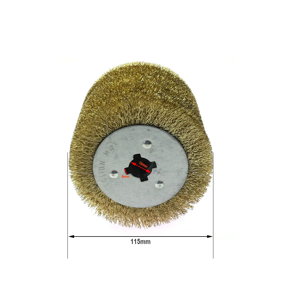 1 piece 115x100x19mm Stainless Steel Wire Brush Wheel Wood Open Paint Polishing Deburring Wheel for Electric Striping Machine