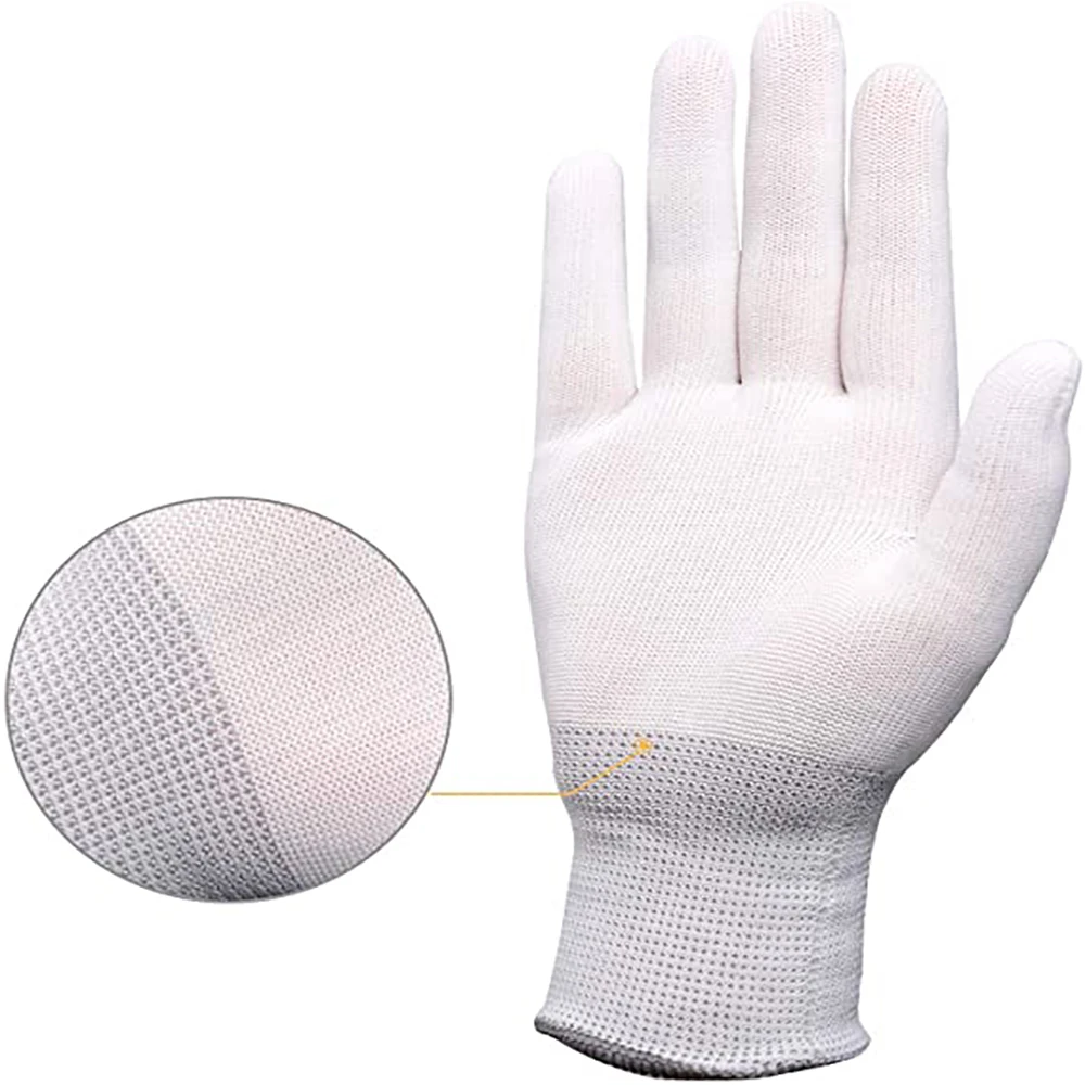 FOSHIO 4/8/20 Pairs Anti-Static Work Gloves Vinyl Film Wrapping Applicator Tool Window Tint Nylon Hand Protector Car Accessories