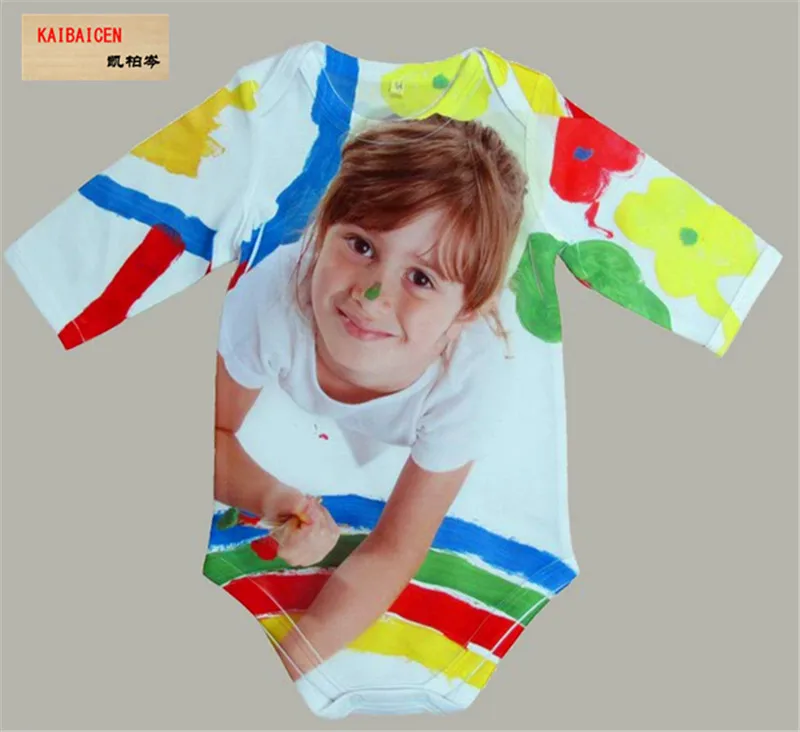 

10pcs/LotDIY Sublimation Baby jumpsuit-long/Short sleeve T-shirt For Heat Thermal Transfer Press Crafts Infant conjoined clothes