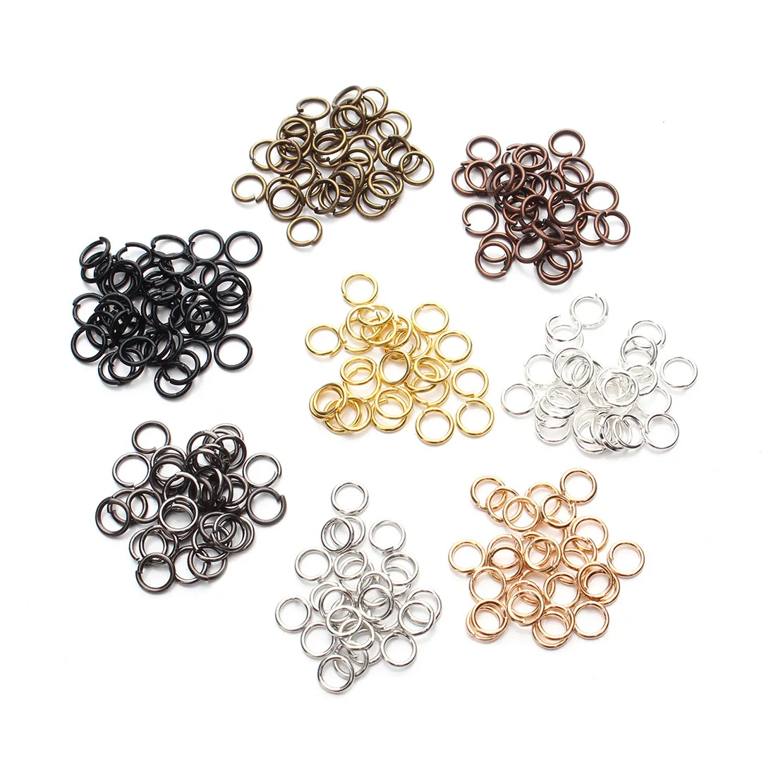 200 pieces of 4-10mm manual DIY accessories iron ring opening and closing manual connection ring single circle opening ring