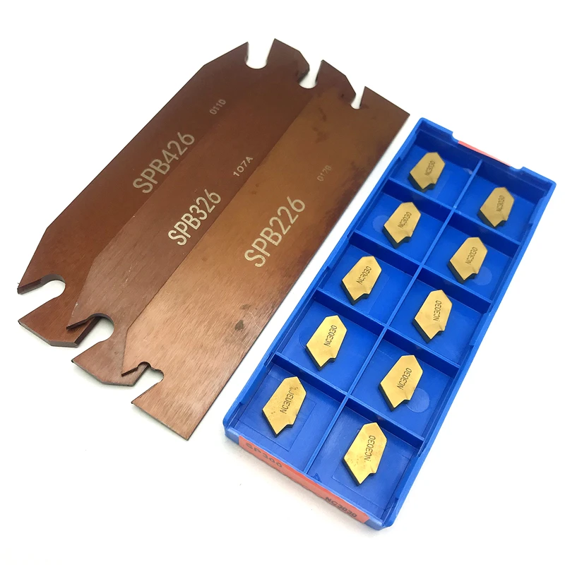 SPB226 SPB332 1pc+10pcs SP200 SP300 SP400 High Quality Set Grooving SPB Slotting and Cutting Insert Lathe CNC SPB Tool Holder