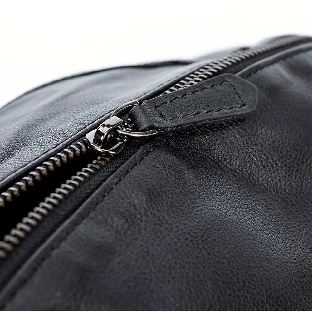 ZRCX – sac de poitrine en cuir véritable pour hommes, sacoche à épaule décontractée, sac de taille tendance en cuir de vache, première couche