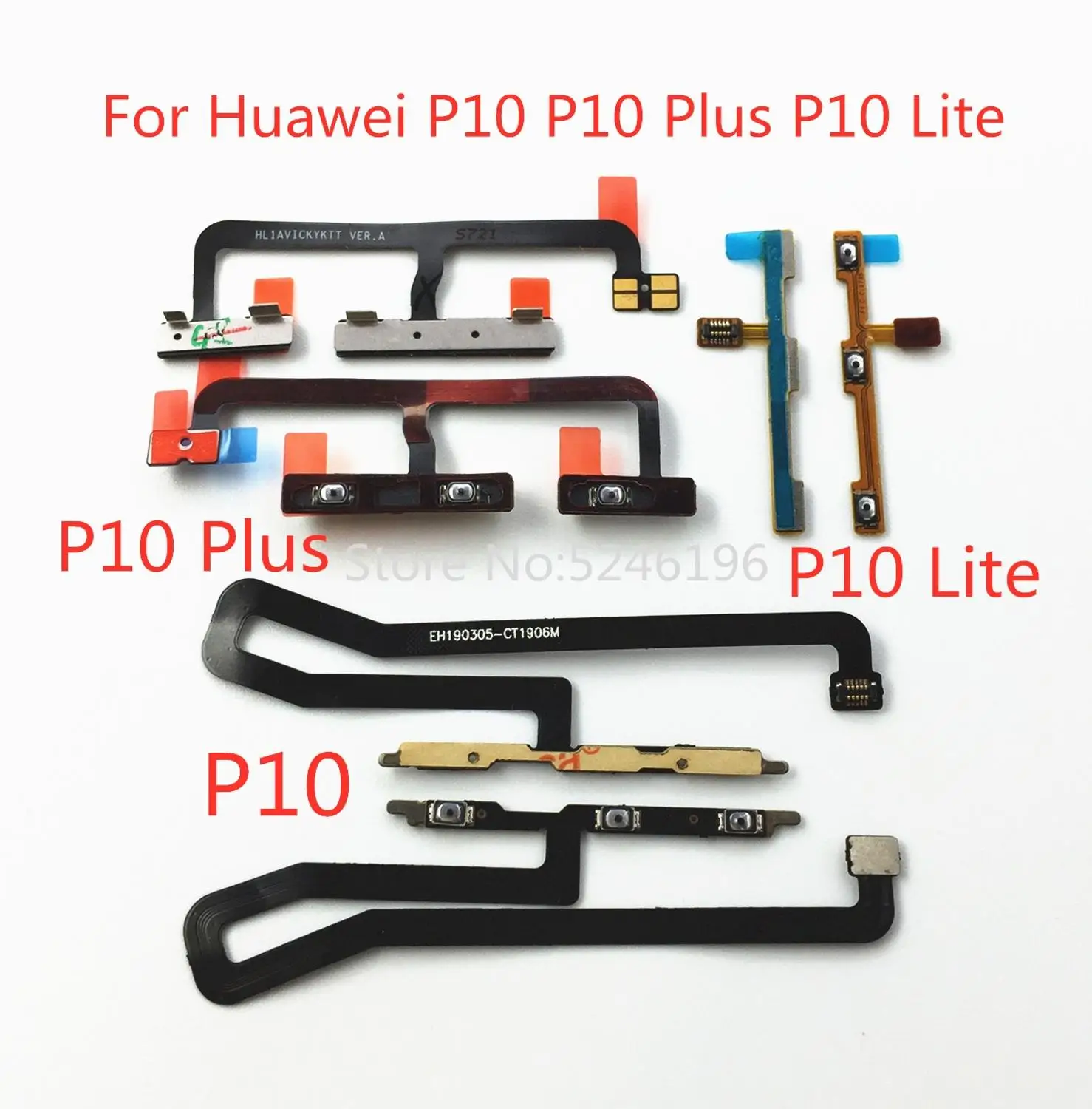 1pcs Power On / Off key Mute Volume Button Ribbon Flex Cable For Huawei P10 Huawei  P10 Plus Huawei P10 Lite Replace Part